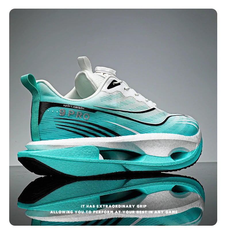 Men Running Shoes Carbon Plate Speciality Marathon Sports Breathable Lightweight Women's Comfortable Nonskid Leisure Sneakers