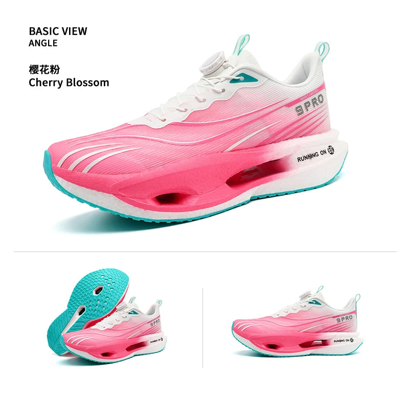 Men Running Shoes Carbon Plate Speciality Marathon Sports Breathable Lightweight Women's Comfortable Nonskid Leisure Sneakers