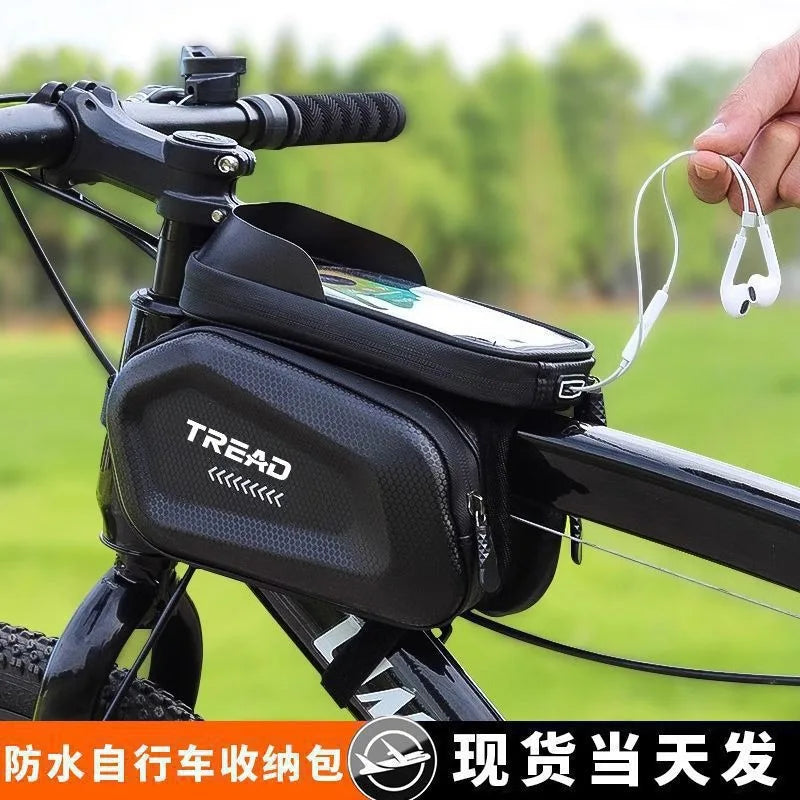 * Bicycle bag, upper tube bag, front beam bag, waterproof mountain bike, front bag, mobile phone bag, hanging bag,