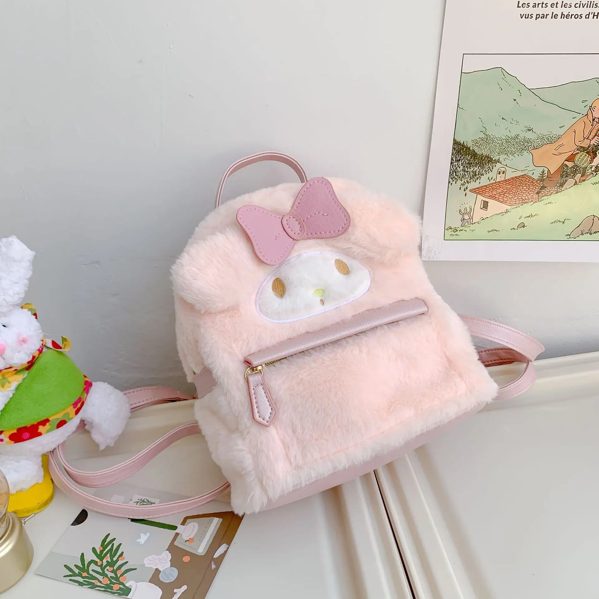 Kawaii My Melody Cinnamoroll Anime Schoolbags Cute Cartoon Backpacks Fashion Satchel Women's Bagpacks Christmas Gifts For Girls