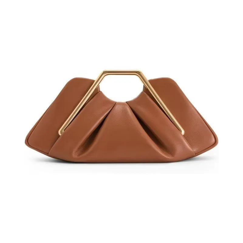 New Soft Leather Bag for Women Niche Cloud Bag Evening Pleated Bag High-end Handbag
