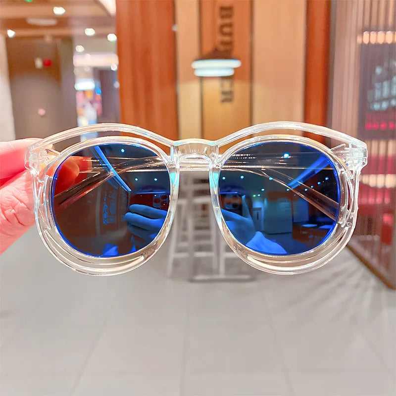 Fashion Children's Sunglasses Baby Anti-Radiation Sun Glasses Girl Boy Cute Cartoon Bear Anti-Glare Sunglasses Stylish Goggles