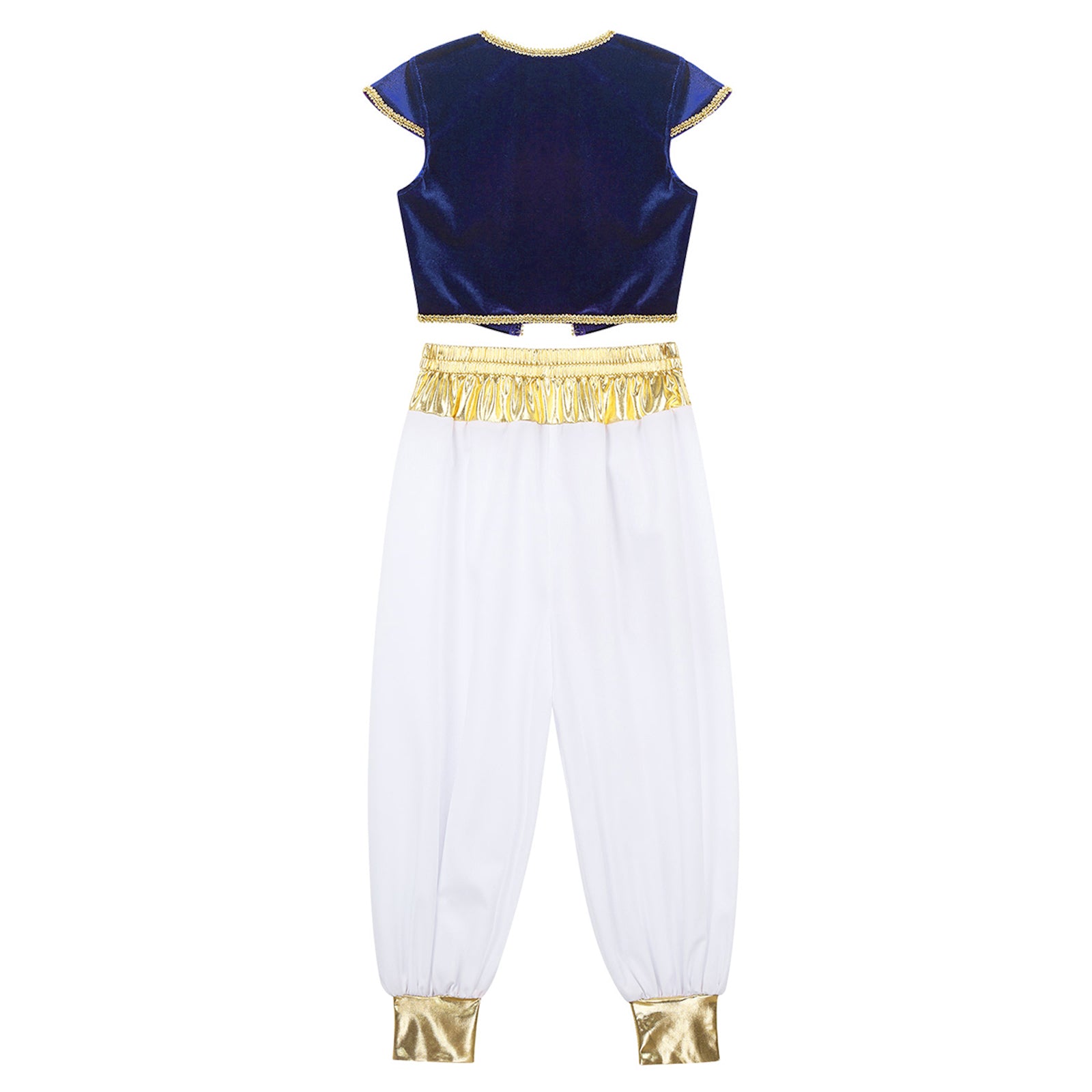 Boys Fancy Arabian Prince Outfits Cap Sleeves Waistcoat with Pants Halloween Fairy Party Carnival Dress Up Cosplay Costume