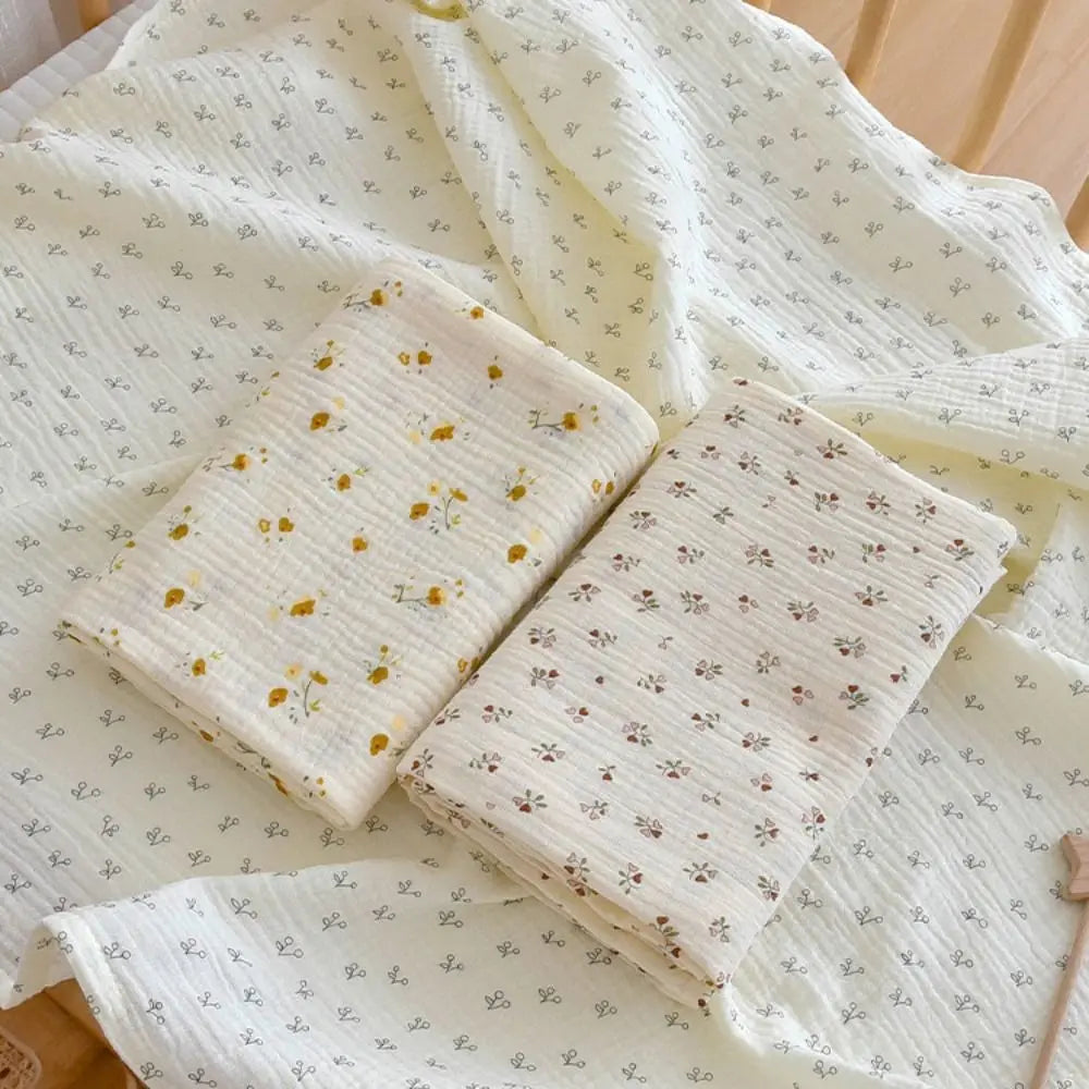 Cotton Baby Blanket Soft Breathable Cover Blanket for Infant Skin-friendly Bear Printed Nap Sleeping Rug Dormitory