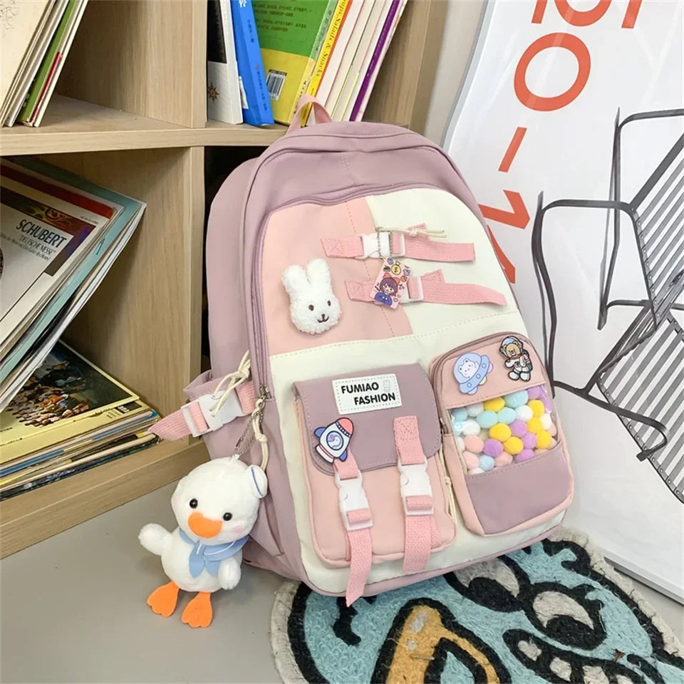 Japanese High School Girls Backpack School Bags for Teenage Girls Multi Pockets New Kawaii Backpack Women Bagpack Cute Mochila