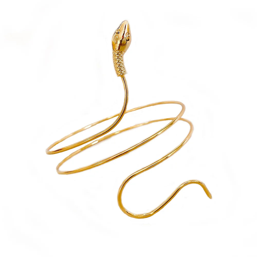 1PCS Punk Coiled Snake Spiral Upper Arm Cuff Armlet Armband Bangle Women Jewelry Egypt Swirl Snake Arm Cuff Armlet