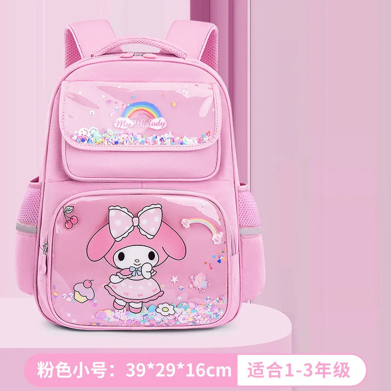 Pupil Schoolbag Backpack Lightweight Student Large Capacity Children's Cartoon Bags Cinnamoroll Sanrio Kuromi My Melody Child