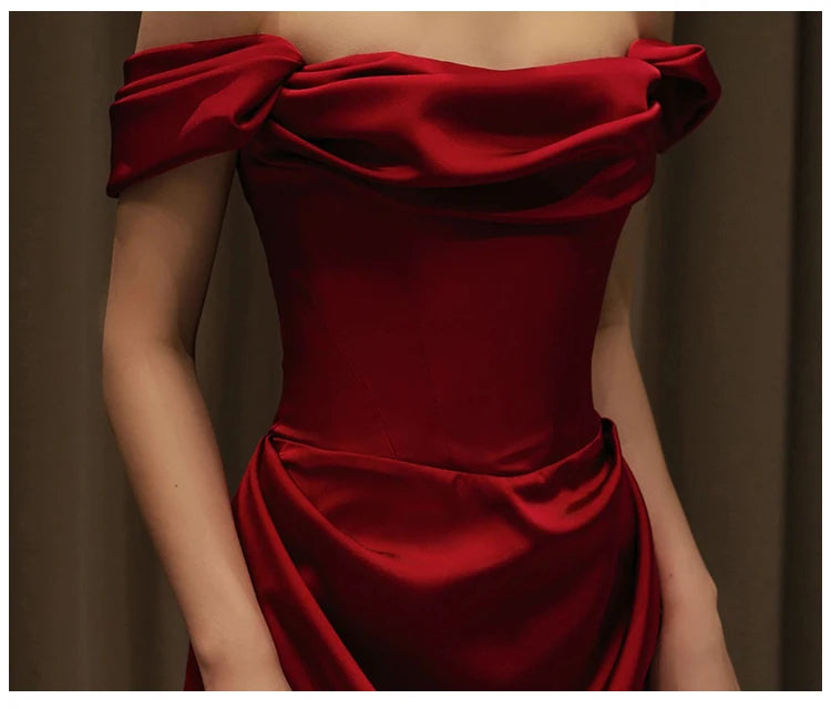 Lautaro Spring Extra Long Birthday Party Evening Satin Off Shoulder Floor Length Dresses for Women Luxury Elegant Clothing 2024