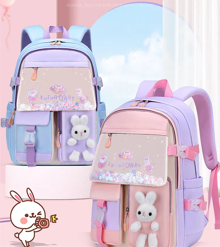 cute school backpack girls schoolbag waterproof book bag student backpack with many pockets elementary school bags for children