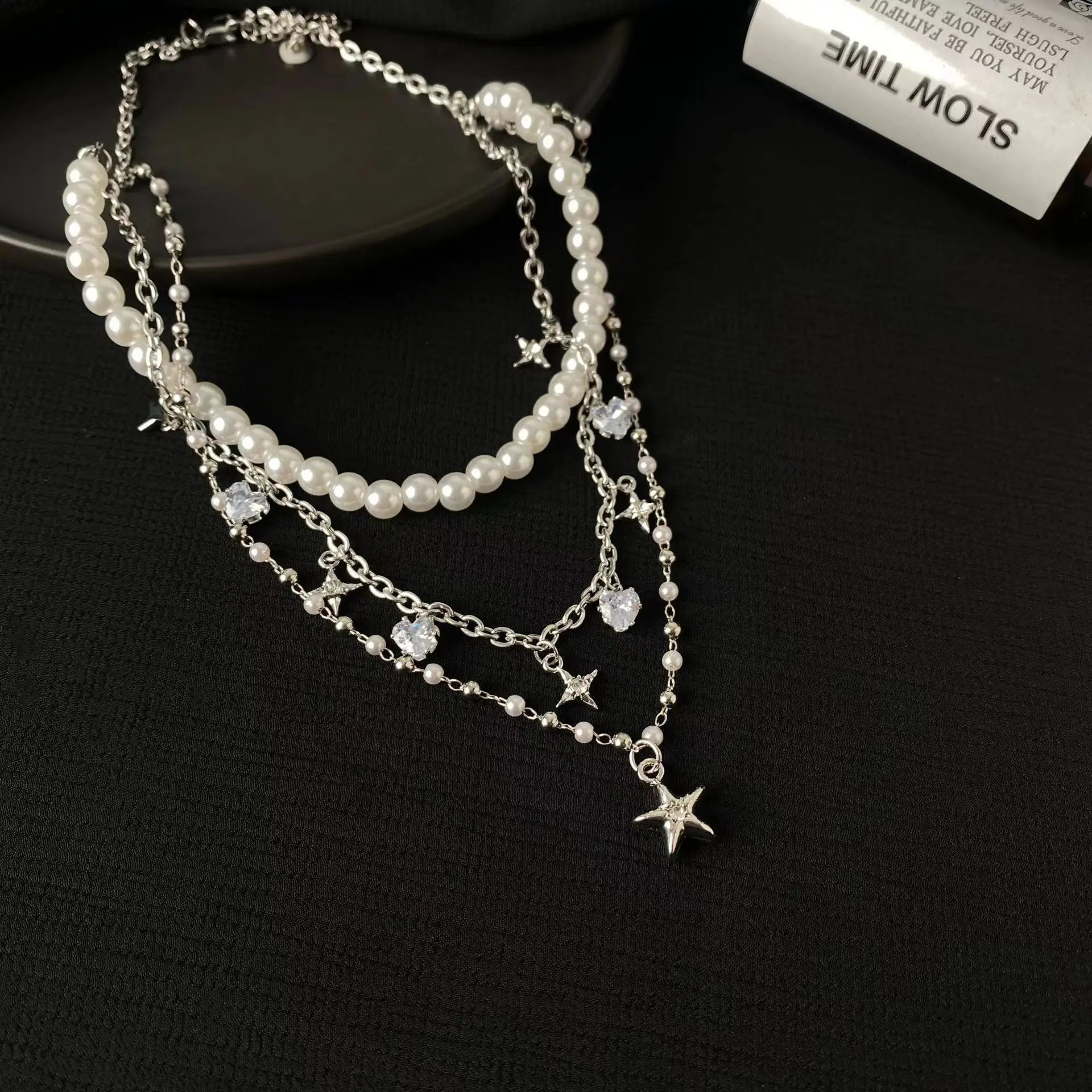 Luxury Multi-layered Zircon  Layer Necklace For Women Gentle Temperament Clavicle Chain Simple Jewelry