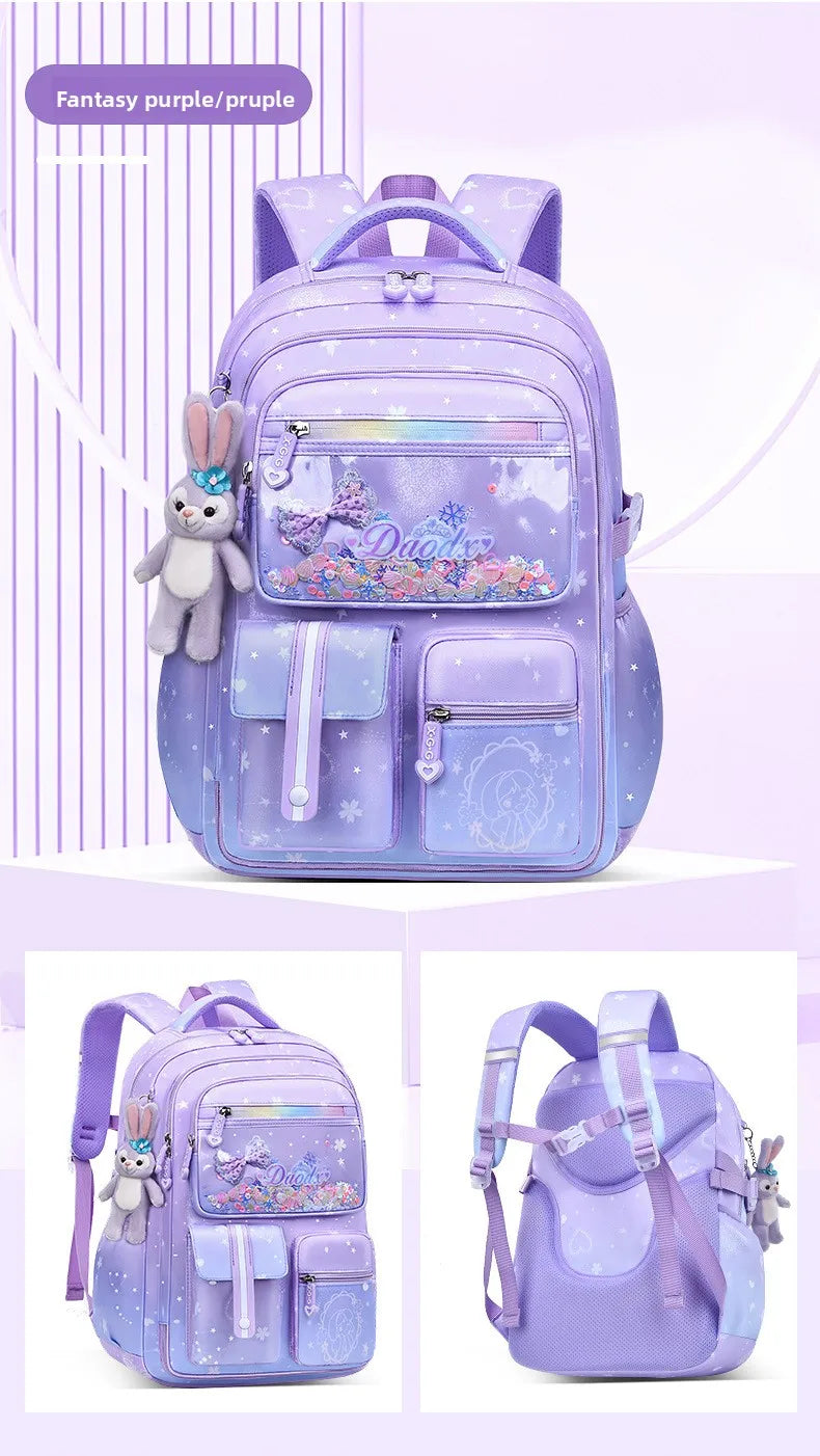 2025- Primary School Girls' Schoolbag Kawaii Lightweight Children's Bag Waterproof Bags Colorful Travel Backpack Mochilas Gifts