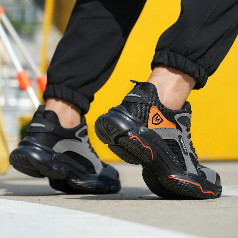 Safety Shoes Anti-smash Steel Toe Boots All-Season Casual Footwear Breathable Indestructible Shoes for Warehouse Logistics Work