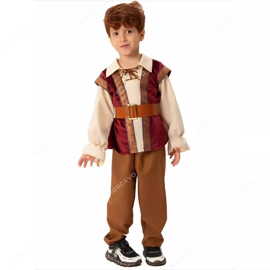 Boys European Medieval Vintage Party Dresses Costume Child Performance Costumes ancy Dress Halloween Party Cosplay Costume