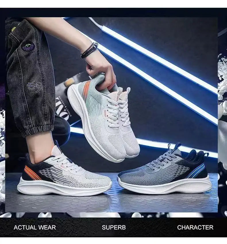 Men's Running Shoes 2025 Spring Lightweight Breathable Mesh Upgraded Version Soft Bottom Casual Sport Sneakers