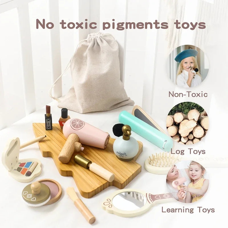 Silicone Baby Makeup Toys Set Simulation Pretend Cosmetics Toys Girls Playing House Game Children Early Education Montessori Toy