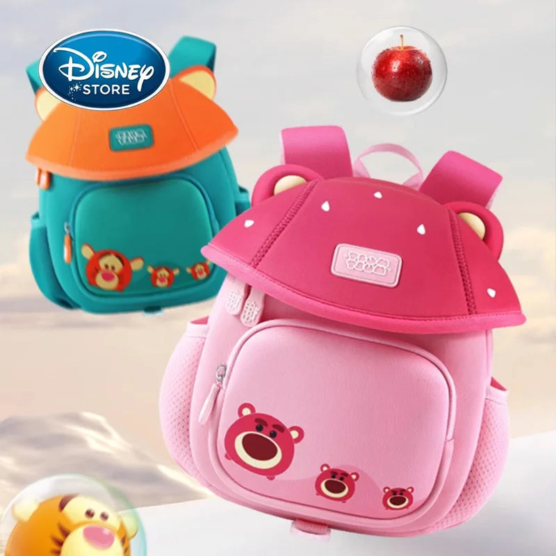 Disney TSUM TSUM Kindergarten Baby Schoolbag Children Girl Boy Cute Mushroom Shaped Backpacks Cartoon Mary Cat Princess Elsa