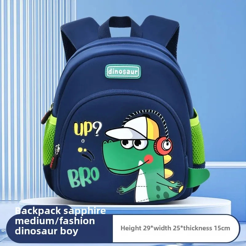 New Cartoon Dinosaur Kindergarten Backpack Spine Protection Lightweight School Bag for Primary School Children