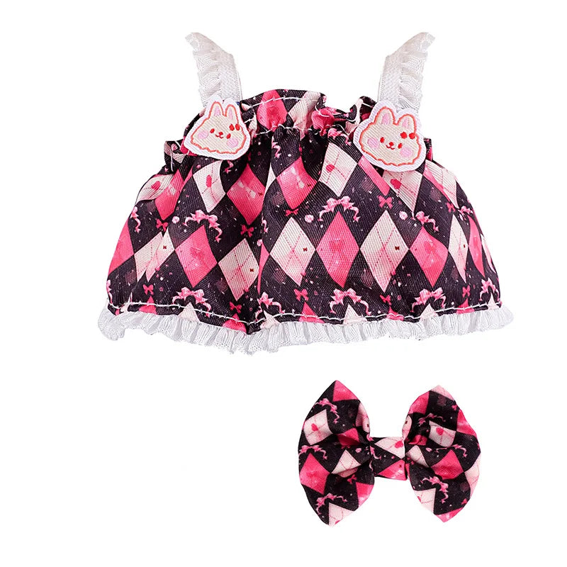 Doll Clothes for labubu outfit Plush doll clothes Macaron Cute Clothing DIY Kid Gift Dog Clothes Hair accessories v1 v2 clothes
