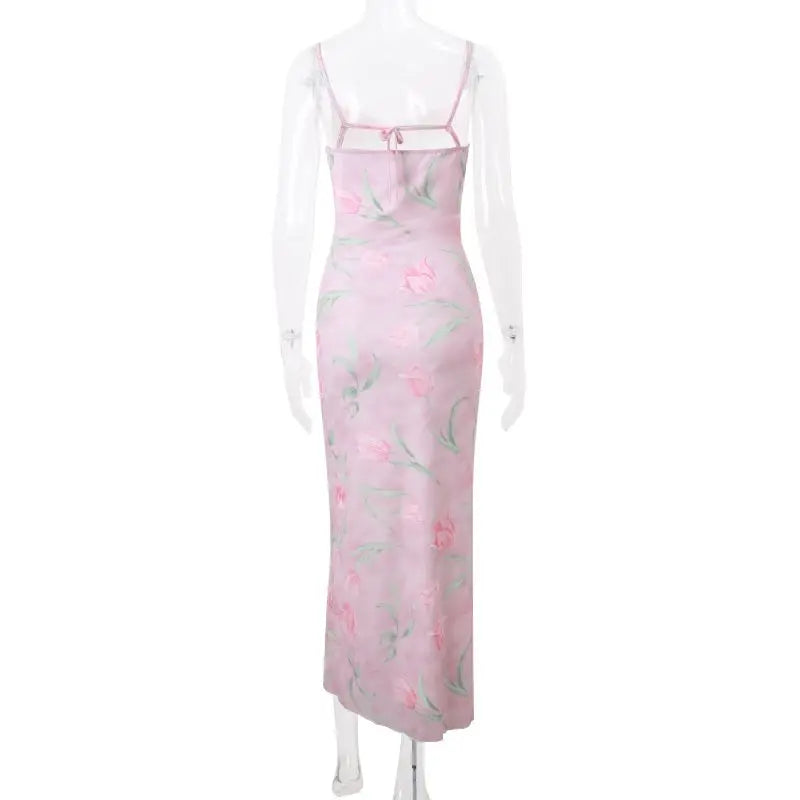 French Sexy Double-layer Gauze Sling Dress Female Summer Spice Girl Slim Hip Dress
