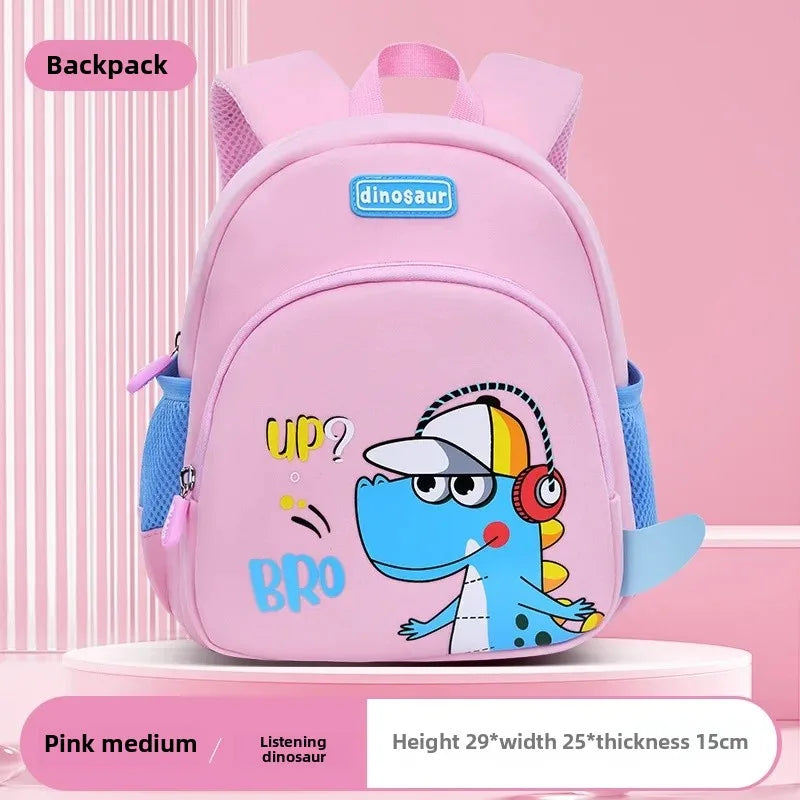 New Cartoon Dinosaur Kindergarten Backpack Spine Protection Lightweight School Bag for Primary School Children