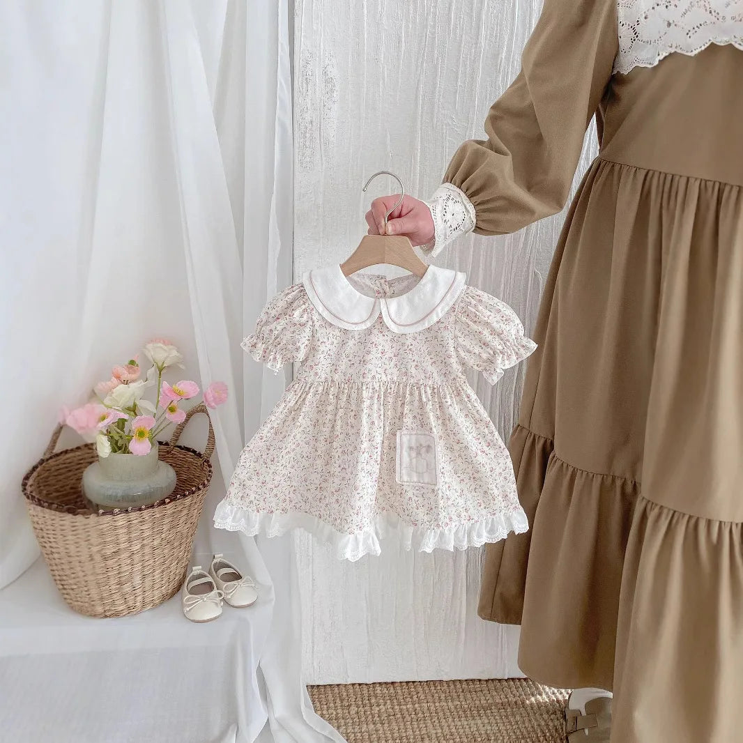 Girls' Dress Summer Dress 2025 New Stylish Children's Floral Princess Baby One Year Old Dress Summer