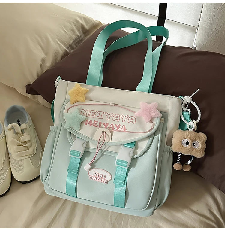 School Bags For Girls Japanese Style Kawaii For Large New Nylon Shoulder Bag Backpack School Set For Kinder Girl Kids Schoolbags
