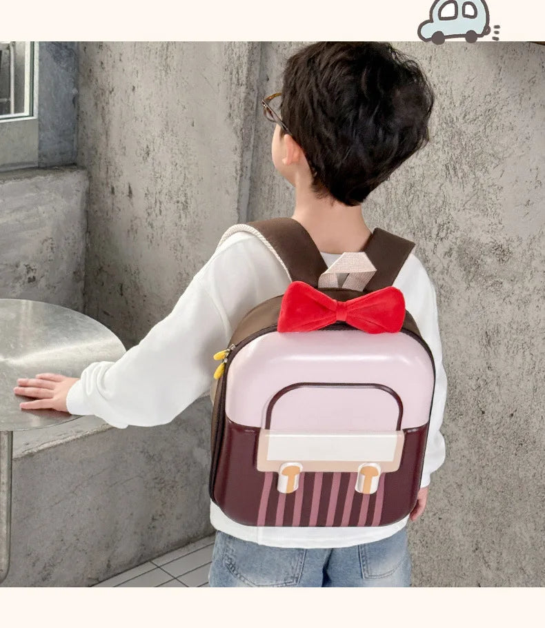 Kindergarten Small Schoolbag Sweet Bow Lightweight Boys And Girls Eggshell Shoulder Bag New Children Fashion Backpacks