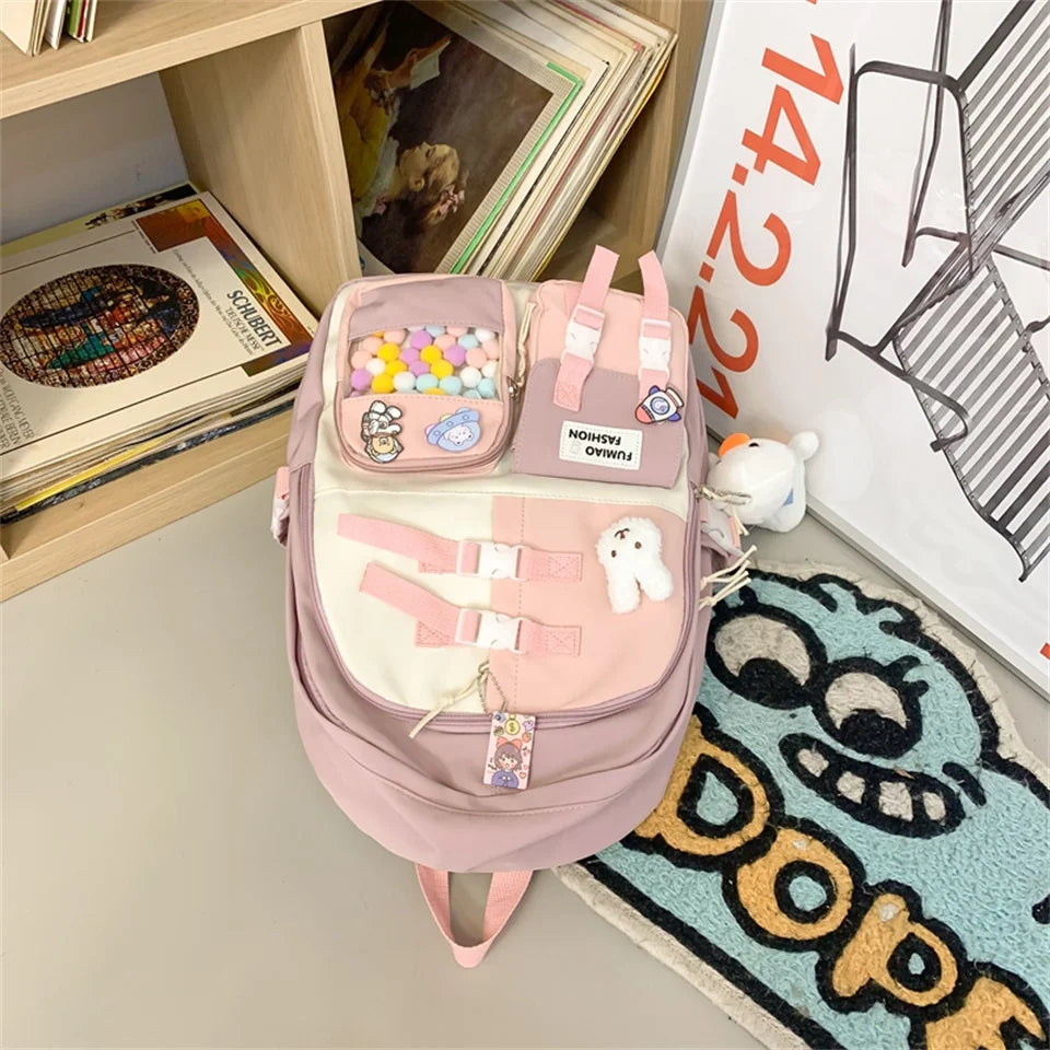 Japanese High School Girls Backpack School Bags for Teenage Girls Multi Pockets New Kawaii Backpack Women Bagpack Cute Mochila