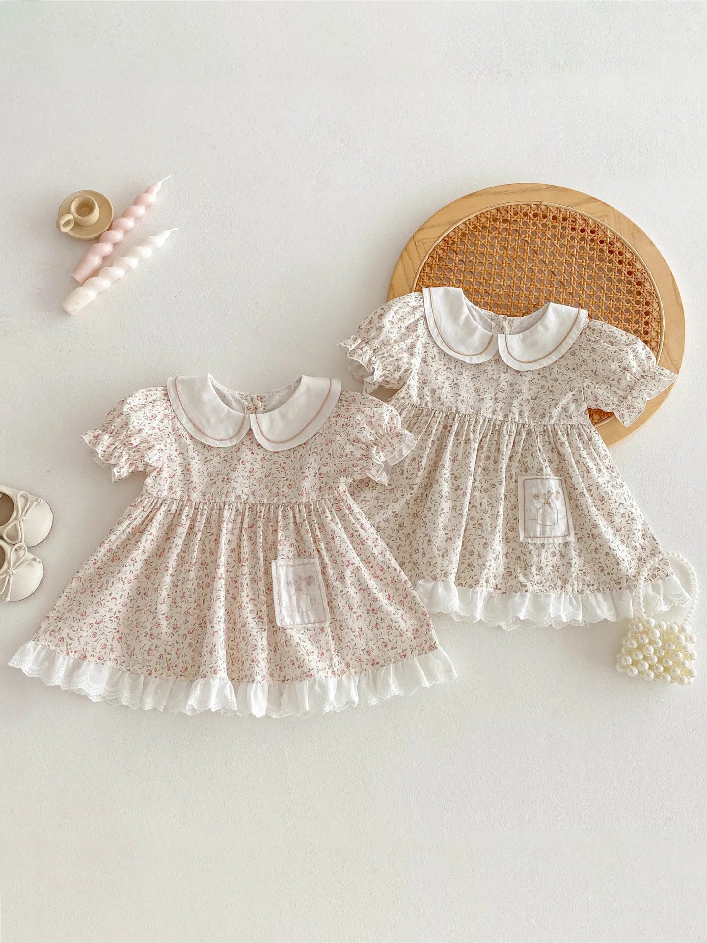 Girls' Dress Summer Dress 2025 New Stylish Children's Floral Princess Baby One Year Old Dress Summer
