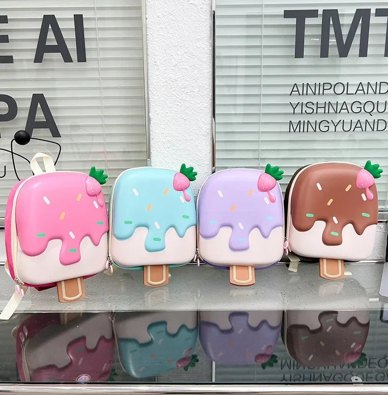 Candy Land Children's Backpack Cute Nursery School Bag Boys Girls Fun Ice Cream Design Double Shoulder Bag Childhood Flavor