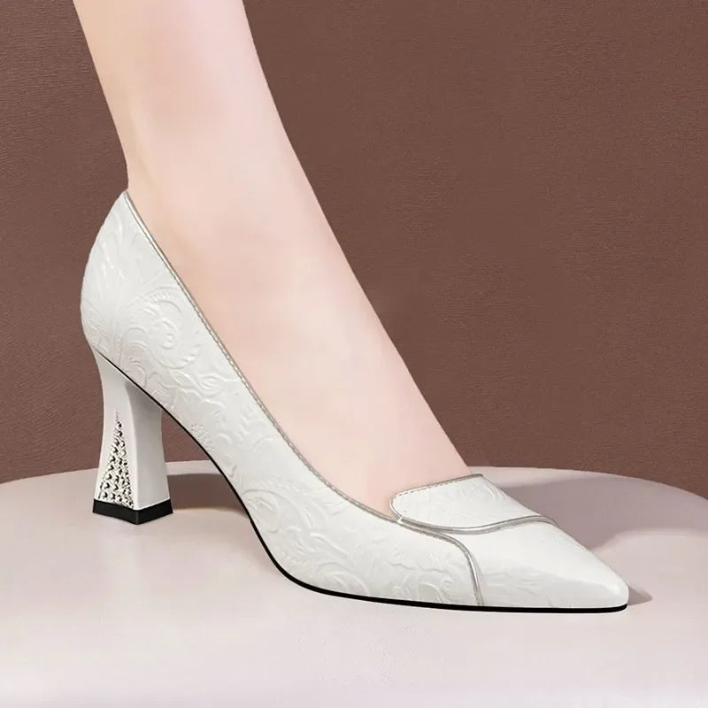 sapatos femininas women fashion green elegant high quality spring & autumn slip on square heel shoes lady sexy pumps ea528