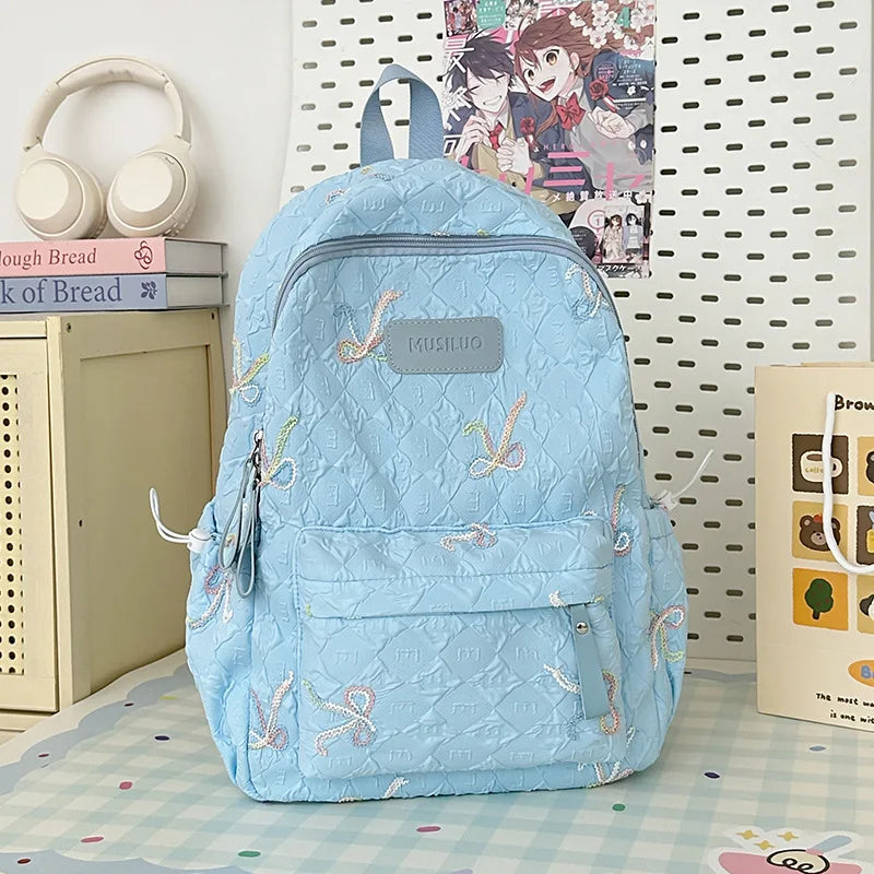 2025 Minimalist College Backpack - Large Capacity Laptop Bag, Waterproof Nylon School Bag with Padded Straps for Teens Ages