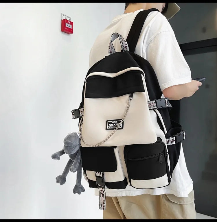 2025 Fashion Schoolbag Female Student Backpack Large Capacity Fashion Boy Backpack Computer Bag Femal School Backpack Travel Bag