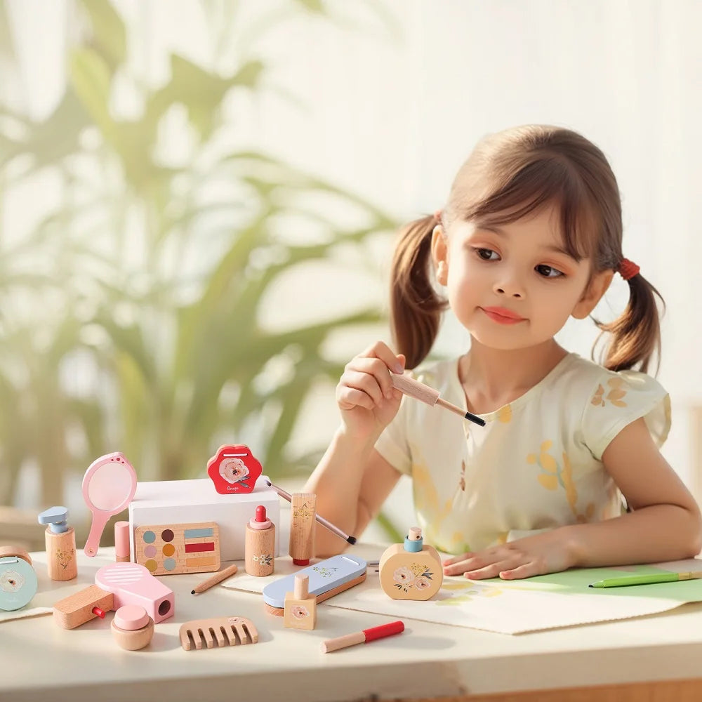 Silicone Baby Makeup Toys Set Simulation Pretend Cosmetics Toys Girls Playing House Game Children Early Education Montessori Toy
