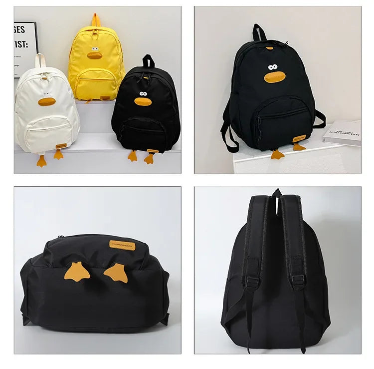 New Cartoon Duck Backpack Designer Cute Travel Bag Female College Student Versatile Korean Edition Girls' School Bag рюкзак