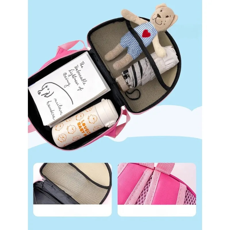 Children's Backpack Kindergarten Small Backpack Children's Rainbow Cake Image Large Opening Waterproof Backpack Kindergarten