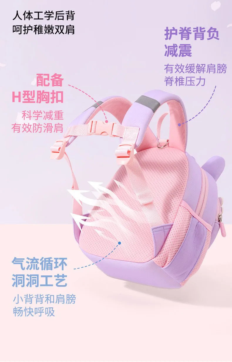 Toddler Backpack for Girls 3-5 Years Old Cartoon Pink Rabbit School Bags Kindergarten Kids Kawaii Bag Mochila Infantil Escolar