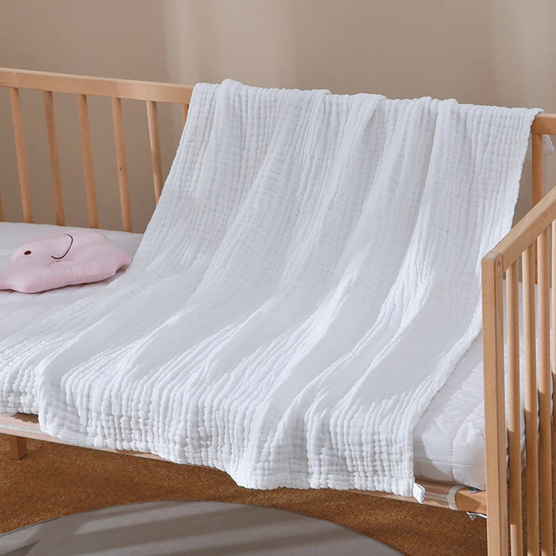 Six Layers of Pure Cotton Gauze Solid Color Bath Towel Soft Skin Absorbent 85*85cm