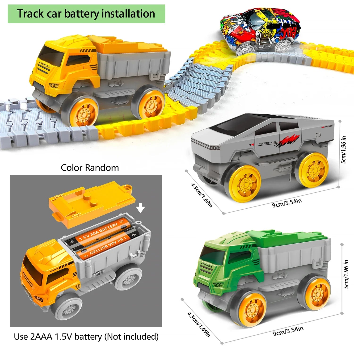 Space Track Toys Magic Climbing electric Engineering Race Car Toy  Bendable Flexible Race track Cars Train Toy For Kid Gift