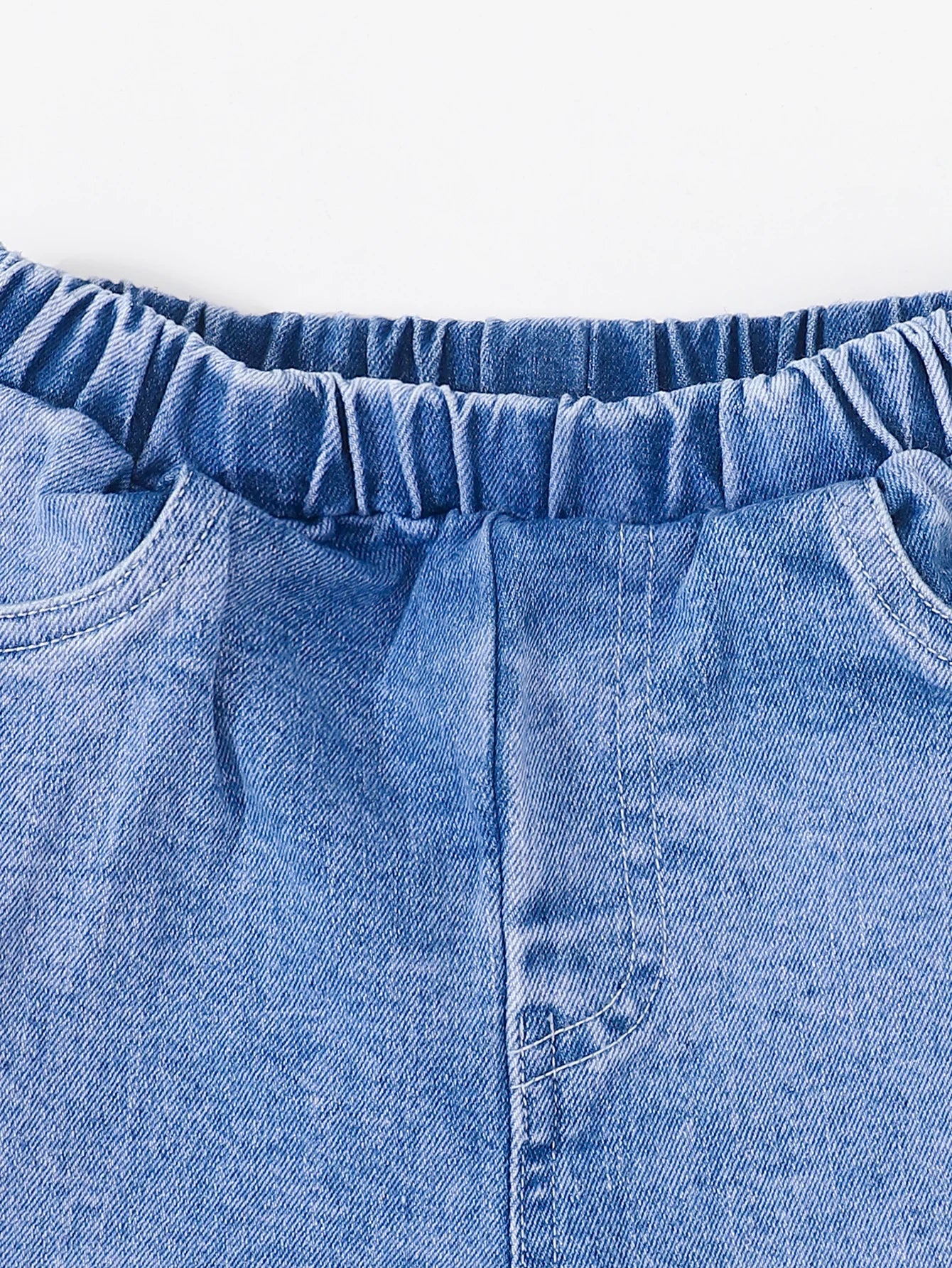 Girls' Trendy Flared Jeans - Ruffle Detail & Comfortable Elastic Waist