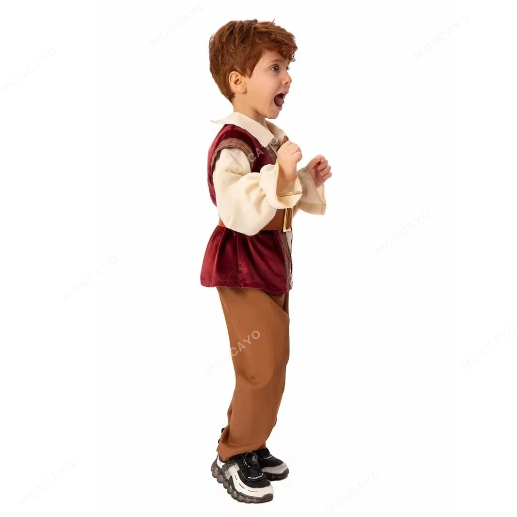 Boys European Medieval Vintage Party Dresses Costume Child Performance Costumes ancy Dress Halloween Party Cosplay Costume