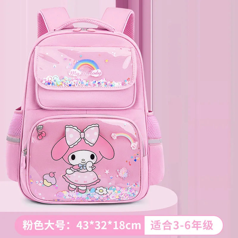 Pupil Schoolbag Backpack Lightweight Student Large Capacity Children's Cartoon Bags Cinnamoroll Sanrio Kuromi My Melody Child