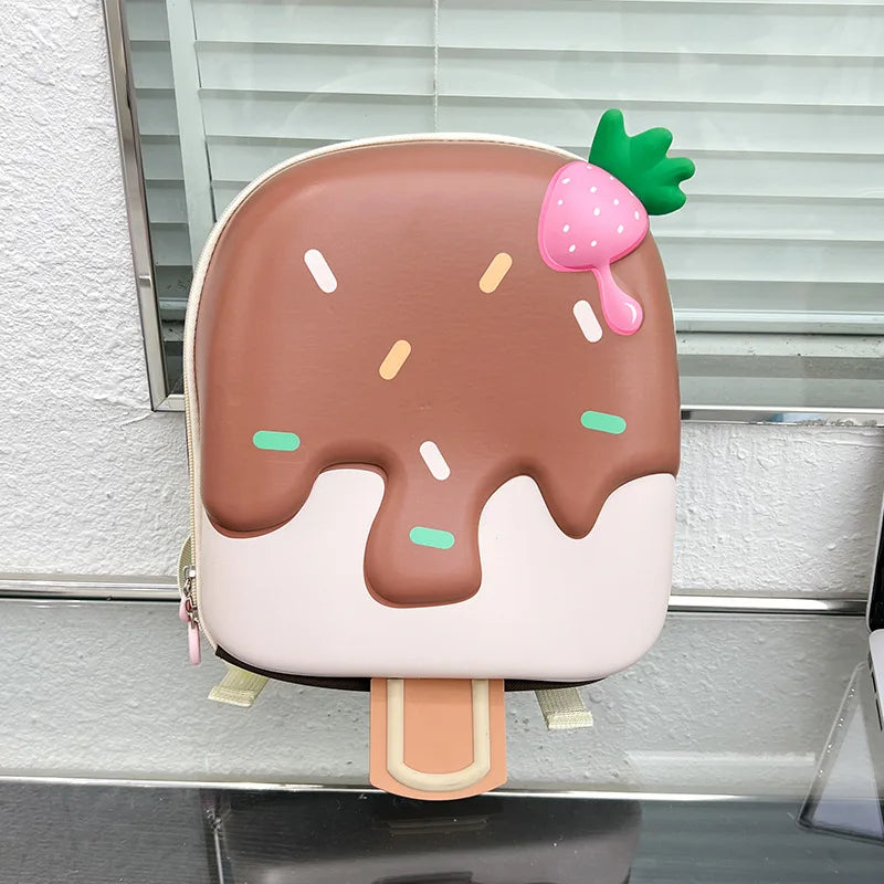 Ice Cream Children's Backpack Fashion Princess Schoolbag Kindergarten Baby Shoulders Bag 3D Cute Bookbag Kids Birthday Gifts