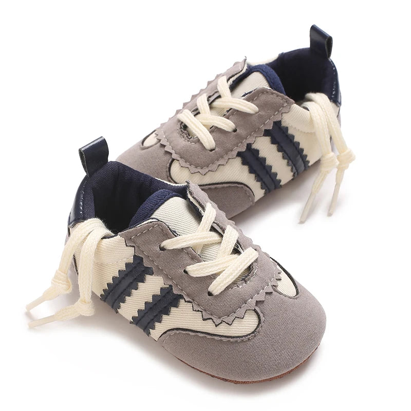 Hot Selling Baby Casual Sports Shoes Spring and Autumn Girls and Boys High Quality PVC Sole Anti Slip Prewalker Shoes