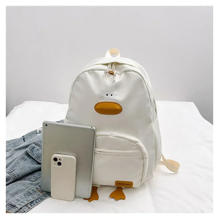 New Cartoon Duck Backpack Designer Cute Travel Bag Female College Student Versatile Korean Edition Girls' School Bag рюкзак