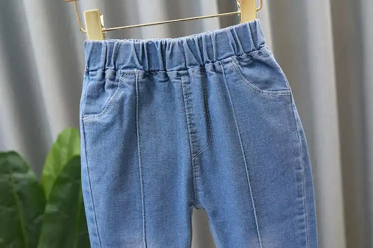 Girls' bell bottoms solid color fashionable style stylish Baby Girl Spring Clothes for Flared Pants Casual Trousers 3-12 year ol