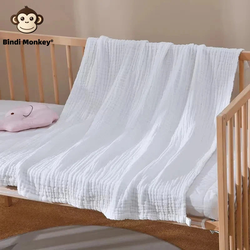 Six Layers of Pure Cotton Gauze Solid Color Bath Towel Soft Skin Absorbent 85*85cm