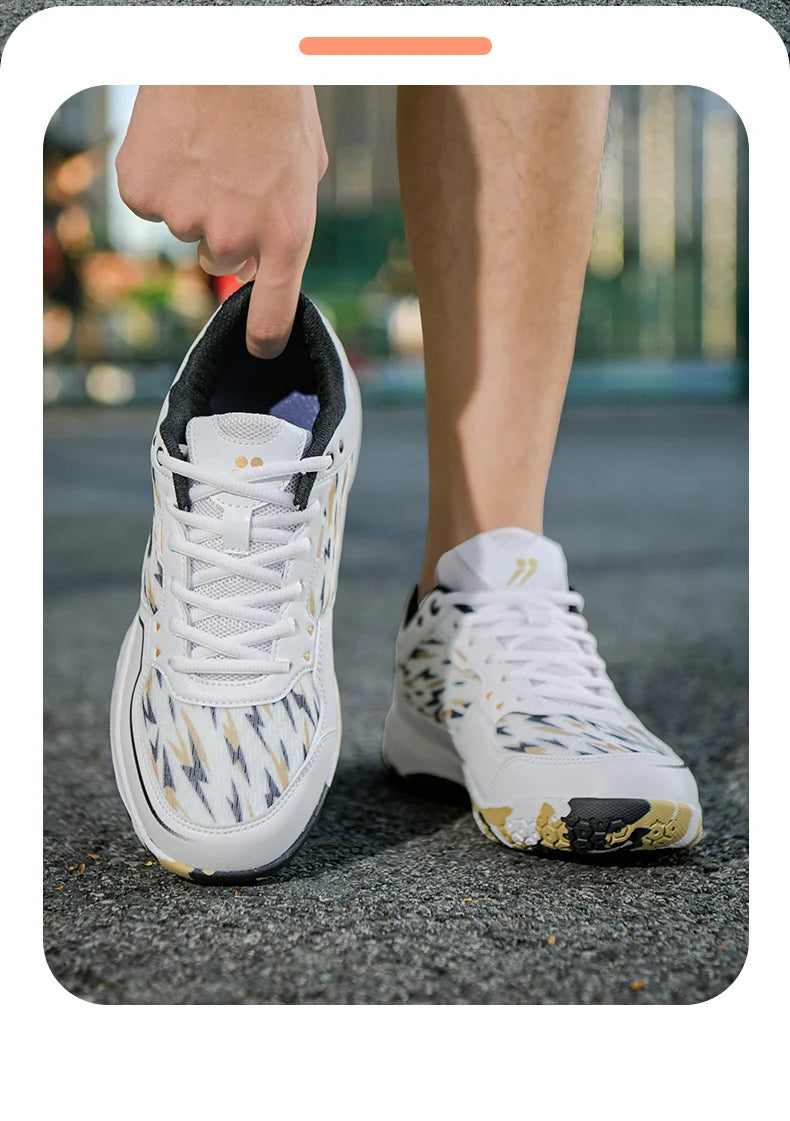 Men and Women Blue Athletic Shoes with Anti-Slip Sole for Indoor and Outdoor Sports High-quality Badminton Trainers for Student
