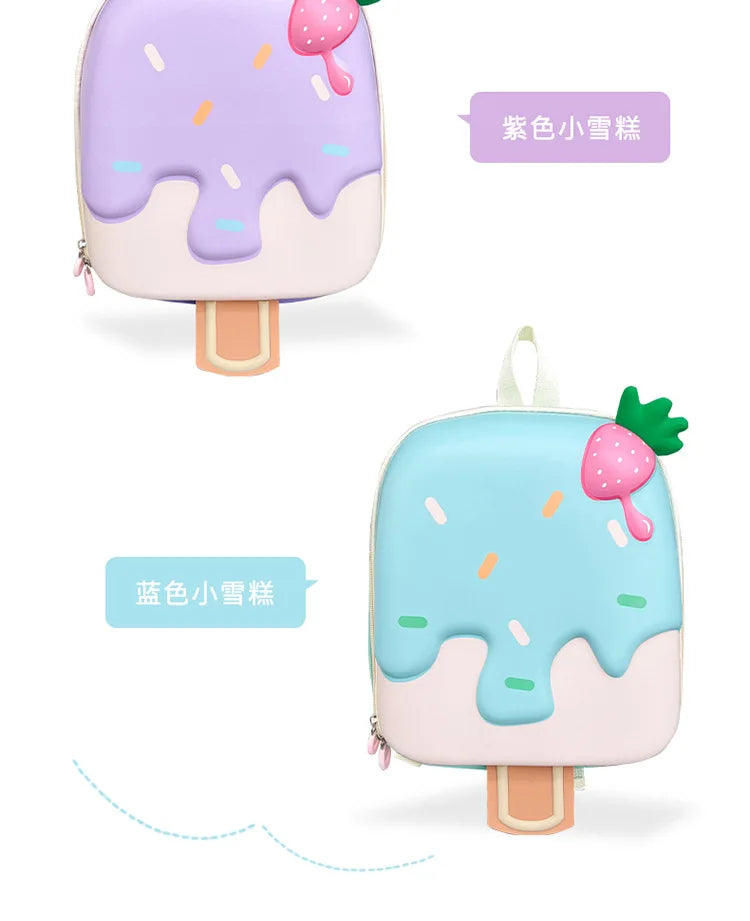 Korean Style Ice Cream Shaped Children's Backpack for Kindergarten Schoolbag Cute Bag for 3-5 Years Old Boys And Girls