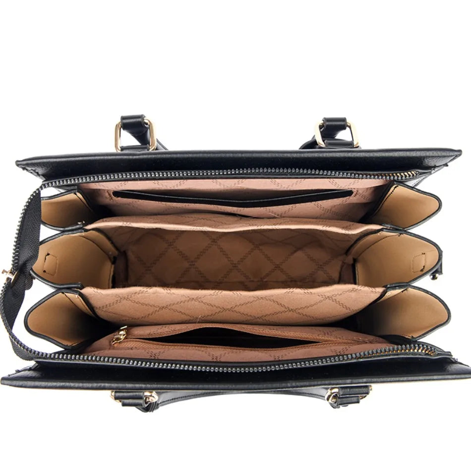 Luxury Women's Handbags 3 Layers Large Capacity Women  Shoulder Bags Top Quality PU Leather Commut Crossbody Bags  For Women Sac
